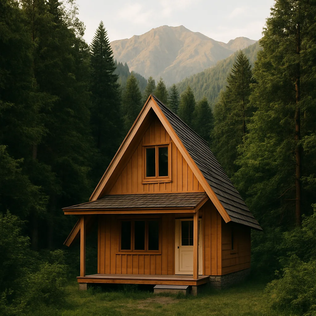 A-Frame Cottage Night